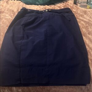 Anthropologie Deep Navy Pencil Skirt with Thin Belt